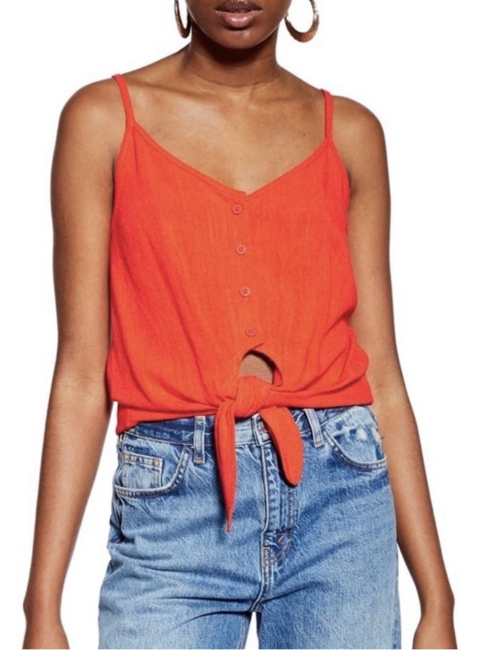 Topshop Tie Front Camisole